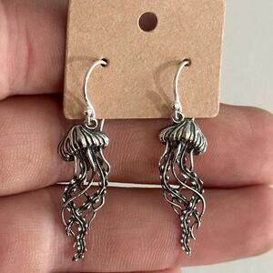 Sterling Silver Jellyfish Drop Earrings